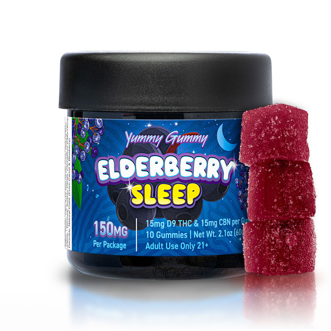 Yummy Gummy Sleep 300MG- Elderberry D9 Gummies - Indica